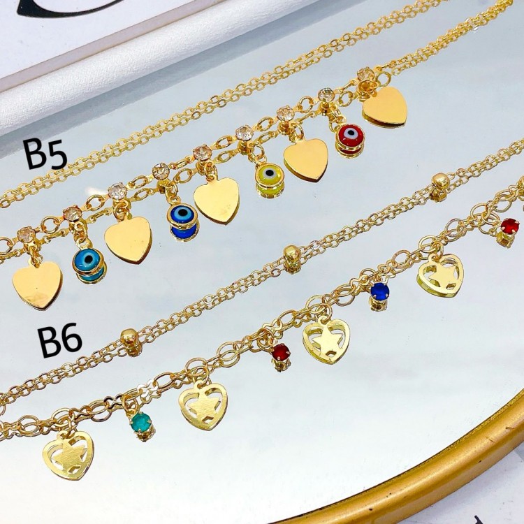 Tobillera doble Oro chino (&6) Tobillera doble Oro chino (&6)