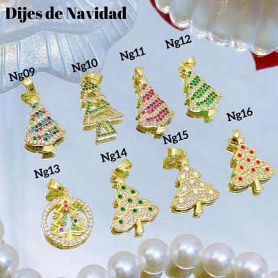 #Ng cadena con dije navidad oro chino solo dije 2$