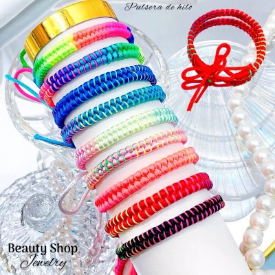 pulsera de hilo colores M