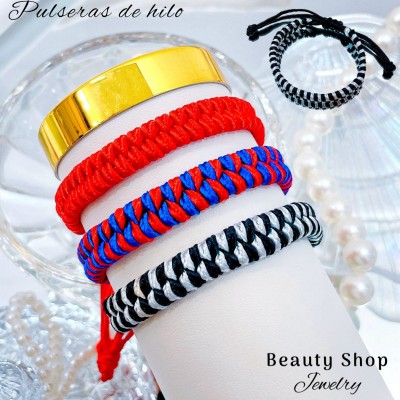 pulsera de hilo colores gruso