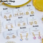 #xn zarcillo lujos con pedreria oro chino