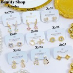 #xn zarcillo lujos con pedreria oro chino