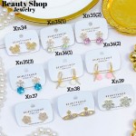 #xn zarcillo lujos con pedreria oro chino