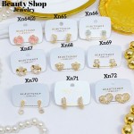 #xn zarcillo lujos con pedreria oro chino