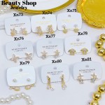 #xn zarcillo lujos con pedreria oro chino