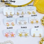 #xn zarcillo lujos con pedreria oro chino