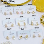 #xn zarcillo lujos con pedreria oro chino