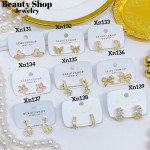 #xn zarcillo lujos con pedreria oro chino