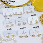 #xn zarcillo lujos con pedreria oro chino