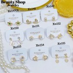 #xn zarcillo lujos con pedreria oro chino