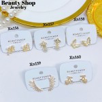 #xn zarcillo lujos con pedreria oro chino