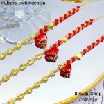 pulsera Gucci con dije corazon rojo