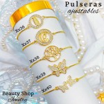 #3 Pulsera ajustable oro chino (57 modelos) (9.50&)）