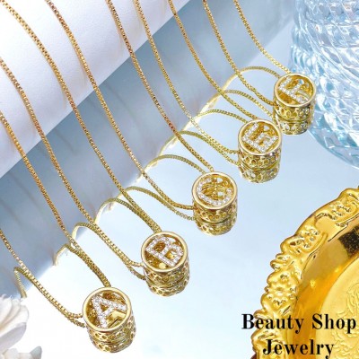 Cadena letras oro chino (&8）