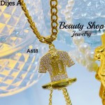 #A Cadena con dije lujo solo dije 2$ (con cadena sencilla12.50&con cadena ajustable14&）