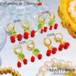 argolla cereza oro chino 18k （&10）