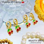 argolla cereza oro chino 18k （&10）