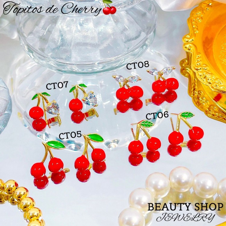 #ct zarcillo cereza oro chino18k 11& #ct zarcillo cereza oro chino18k 11&