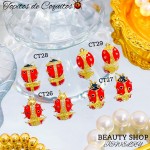 #ct zarcillo cereza oro chino18k 11& #ct zarcillo cereza oro chino18k 11&