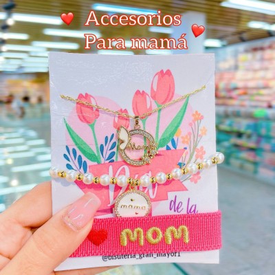 #00 juego cadena dia de las madres 3 piezas por 6.50$ (4.55*)