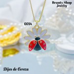 #016#cadena con dije cereza （solo dije 1.2$） (7.5&）(1.54*)