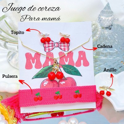 #0 El mejor regalo Para dia de las madres cereza 4 piezas (3.85*)