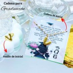 #00 juego graduacion cadena+anillo de letra