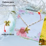 #00 juego graduacion cadena+anillo de letra