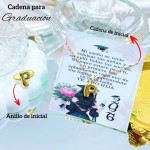#00 juego graduacion cadena+anillo de letra