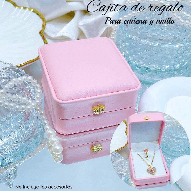 cajita regalo de semicuero cadena (2.1*) 12&