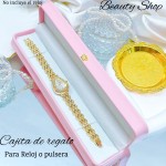 cajita regalo de reloj o pulsera semicuero (3.2*) 18&