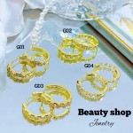 #G Zarcillos lujo piedras gold field 18k（9.5&) (1.75*)