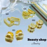 #G Zarcillos lujo piedras gold field 18k（9.5&) (1.75*)