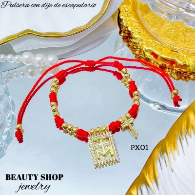 pulsera hilo rojo con dije en tendencia (1.75*)10.5&