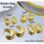 #Ax zarcillo lujos tipo gold field 18k 11&(1.75*)