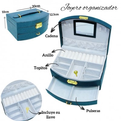 Joyero organizador con llave 120&(17.5*)