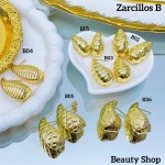 #B zarcillos chunky gold field  10&