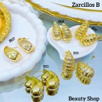 #B zarcillos chunky gold field  10&