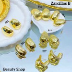 #B zarcillos chunky gold field  10&
