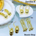 #B zarcillos chunky gold field  10&