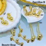 #B zarcillos chunky gold field  10&