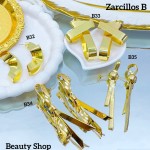 #B zarcillos chunky gold field  10&