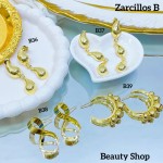#B zarcillos chunky gold field  10&