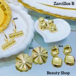 #B zarcillos chunky gold field  10&