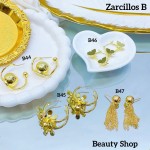 #B zarcillos chunky gold field  10&