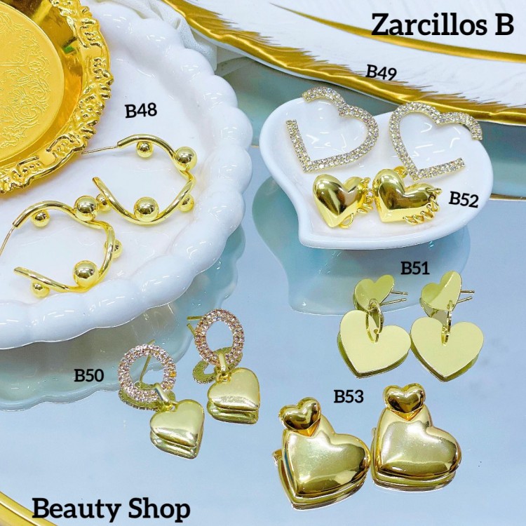 #B zarcillos chunky gold field  10&
