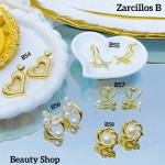 #B zarcillos chunky gold field  10&