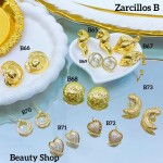 #B zarcillos chunky gold field  10&
