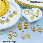 #B zarcillos chunky gold field  10&