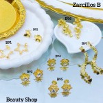 #B zarcillos chunky gold field  10&